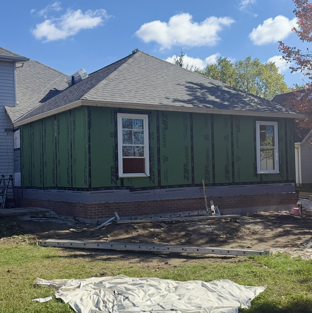 Ward Renovation Solutions addition, Ready for siding